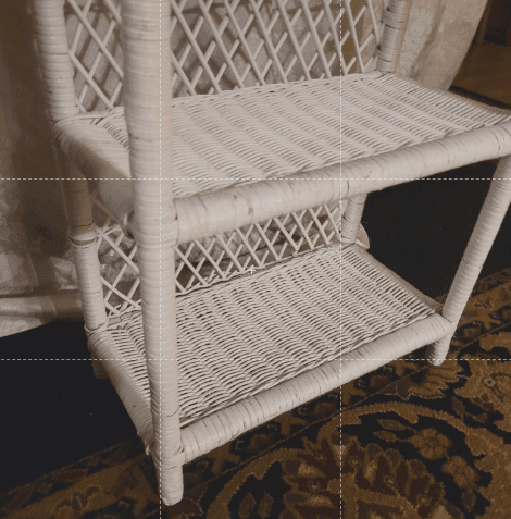 Vintage Heart 3 Tier White Wicker Shelf Cottage Garden Bathroom 3